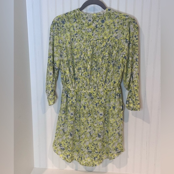 Anthropologie Maeve Yellow & Blue Floral Spring Short Dress- Size Small P - Picture 4 of 6